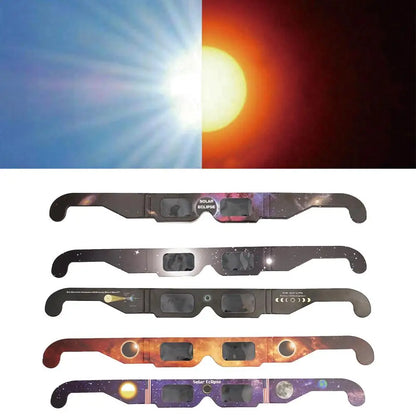 Wholesale 30pcs CE/ISO Certified Paper Solar Eclipse Glasses Safe For Direct Sun Viewing Observe Total Eclipses Partial Eclipse