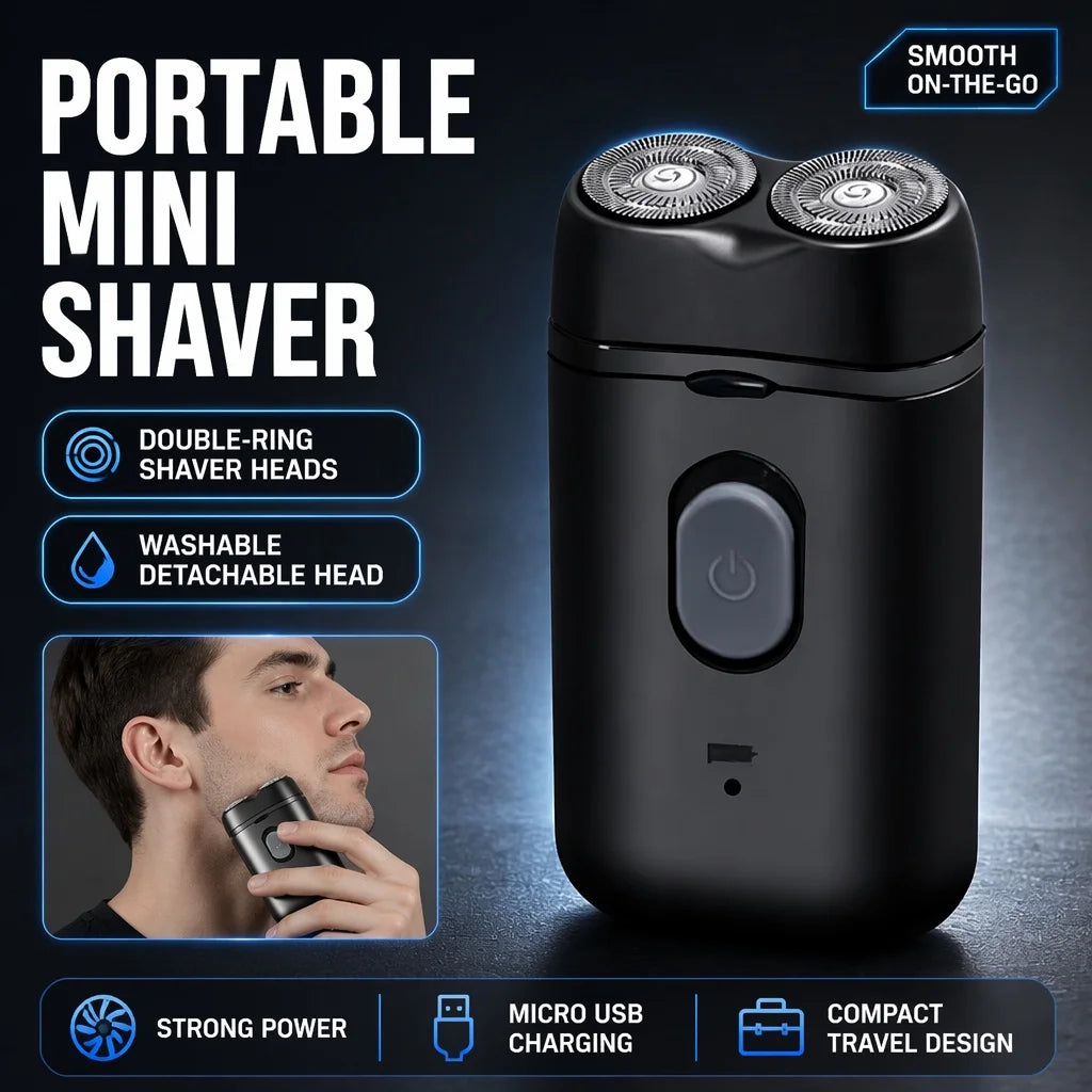Men's Electric Portable Shaver, Double Headed Shaver, Multi Functional USB Charging Shaver