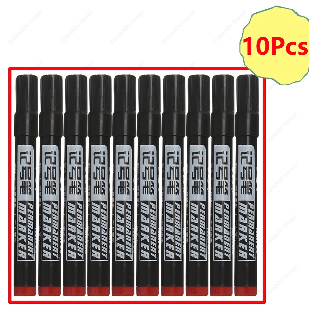 1-100Pcs Waterproof Oil-based Marker Pen Quick Dry Black Blue Red Ink Permanent for Metal Glass Stationery Art School Supply