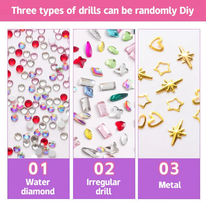 1 Set Professional Tooth Gem Kit Diy Love Horse Eye Crystals Jewelry Kit Teeth Gems Kit Tooth Gems For Teeth Jewelry Starter