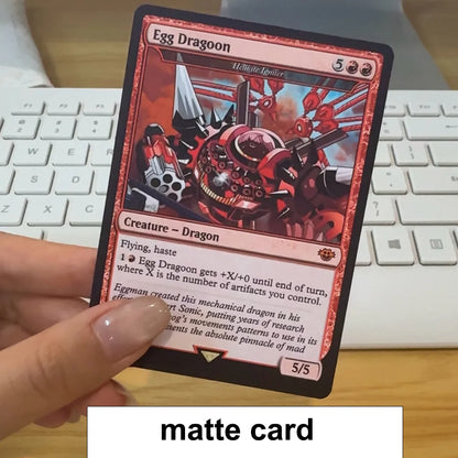 Custom Game Cards Foil/Regular Card DIY PTCG Personalized Cards Board Game Party Games Any Picture Black/Blue Core Card