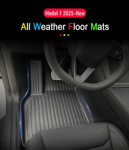 for Tesla Model Y Juniper 2025 2026 Car Floor Mats Cargo Liner Trunk Mats Backrest Kick Pads Protection Car Interior Accessories