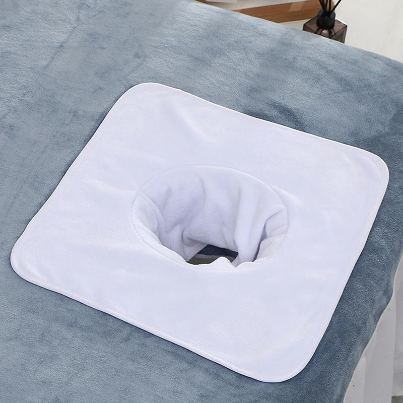 40*80cm Thickened Beauty SPA Massage Table Planking Face Towel With Hole Bed Bandana