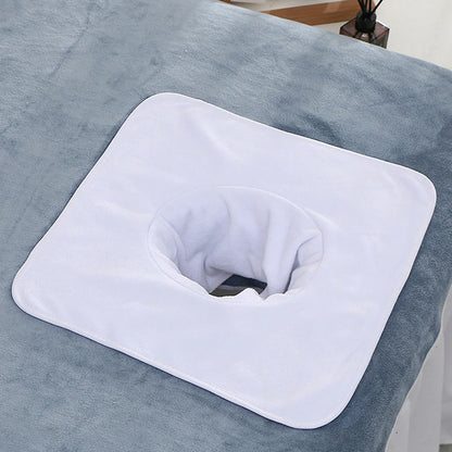 40*80cm Thickened Beauty SPA Massage Table Planking Face Towel With Hole Bed Bandana