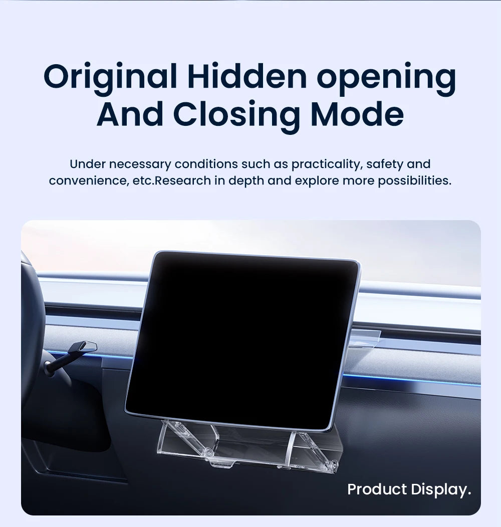 YZ For New Tesla Highland Model 3 Y Juniper Tray Magnetic Under Screen Fold Storage Box ETC Screen Storage Box Accessories