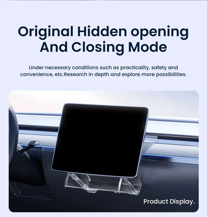 YZ For New Tesla Highland Model 3 Y Juniper Tray Magnetic Under Screen Fold Storage Box ETC Screen Storage Box Accessories