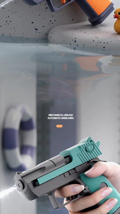 Mini Water Pistol Mechanical Continuous Firing Water Gun Summer Pool Shooting Watergun Manual Water Gun Outdoor Game Toys Gifts