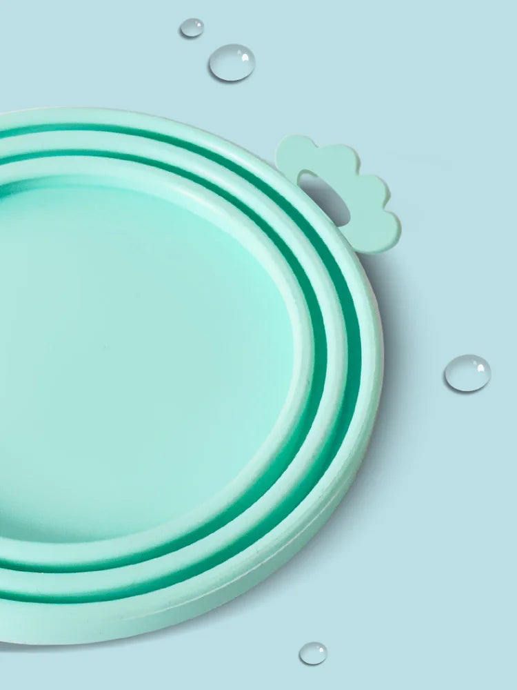 Pet Can Lid Fresh Silicone Cat and Dog Can Seal Lid Universal Adjustable Seal Lid + Spoon Food Storage Tool
