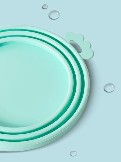Pet Can Lid Fresh Silicone Cat and Dog Can Seal Lid Universal Adjustable Seal Lid + Spoon Food Storage Tool