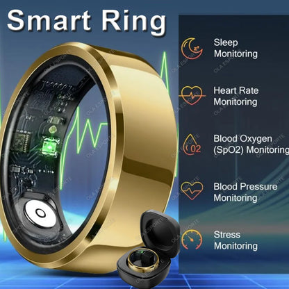 2026 Smart Ring Blood Pressure Heart Rate Sleep Monitoring Smartring IP68 & 5ATM Waterproof Multi-sport Smartring Man Women R11C