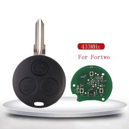 YIQIXIN 433Mhz Remote Car Key Keyless Entry For Mercedes Benz Smart Fortwo 450 Forfour 451 Roadster City Coupe Cabrio 1998-2006