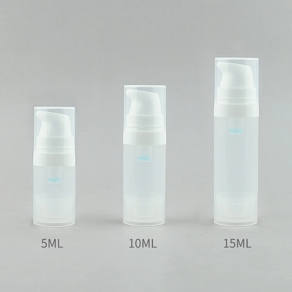 5/10/15/25ml Pp Vacuum Lotion Bottle Empty Cosmetic Container Cream Pump Refillable Bottles Travel Size Airless Liquid Bottle