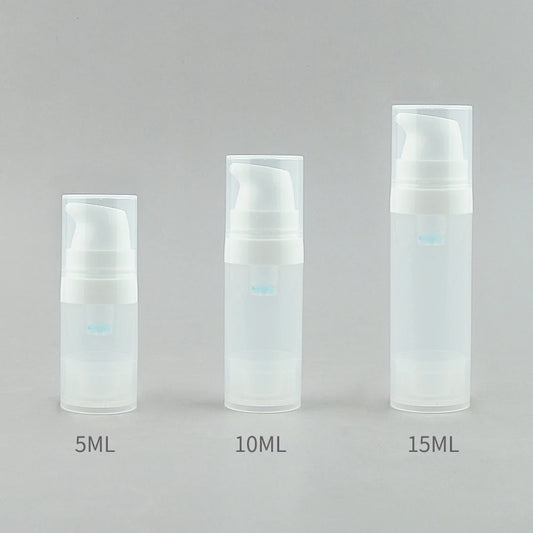5/10/15/25ml Pp Vacuum Lotion Bottle Empty Cosmetic Container Cream Pump Refillable Bottles Travel Size Airless Liquid Bottle