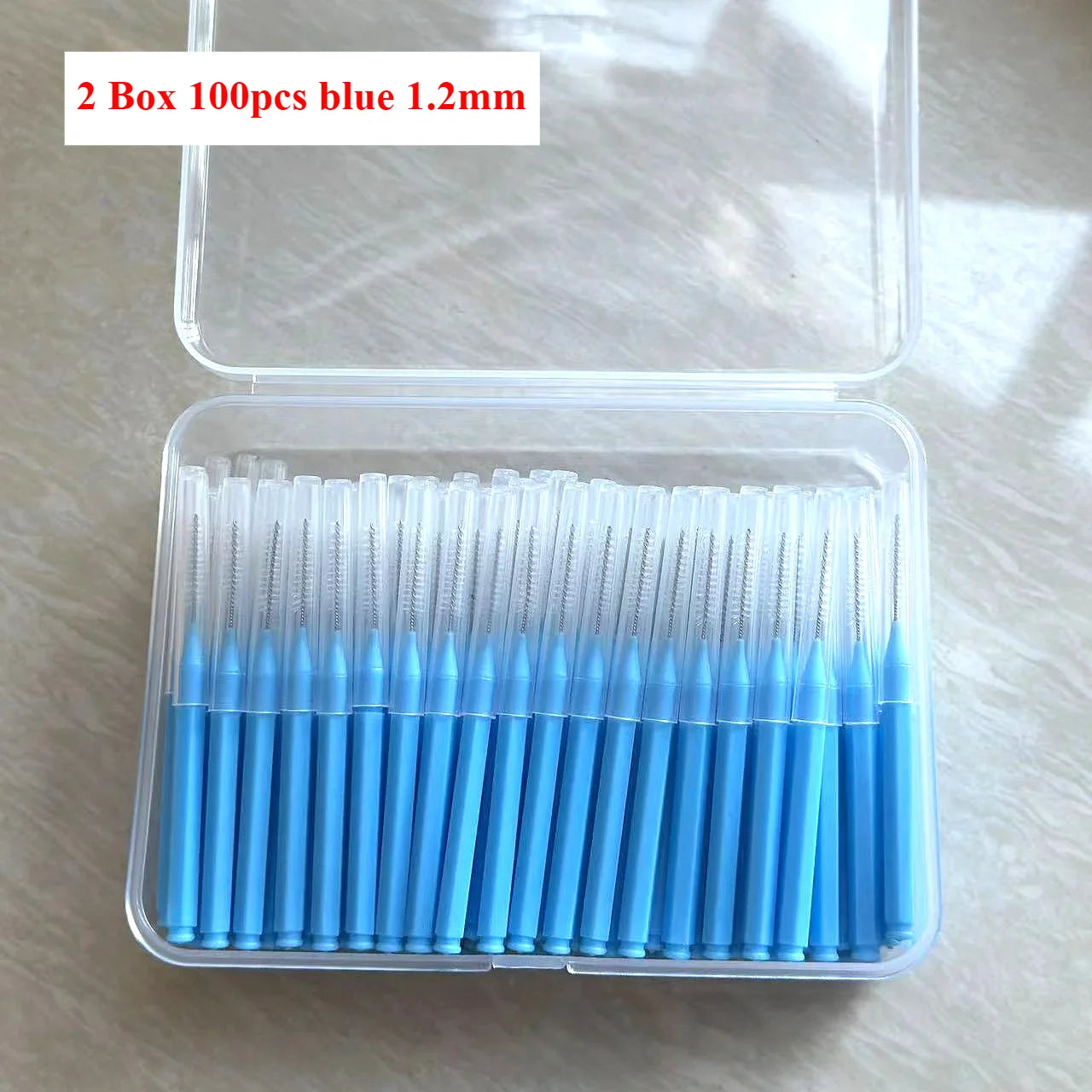 100/200 Pcs Box Interdental brush 0.6-1.5Mm Cleaning Between Teeth Oral Care Orthodontic I Shape Tooth Floss I-type push pull