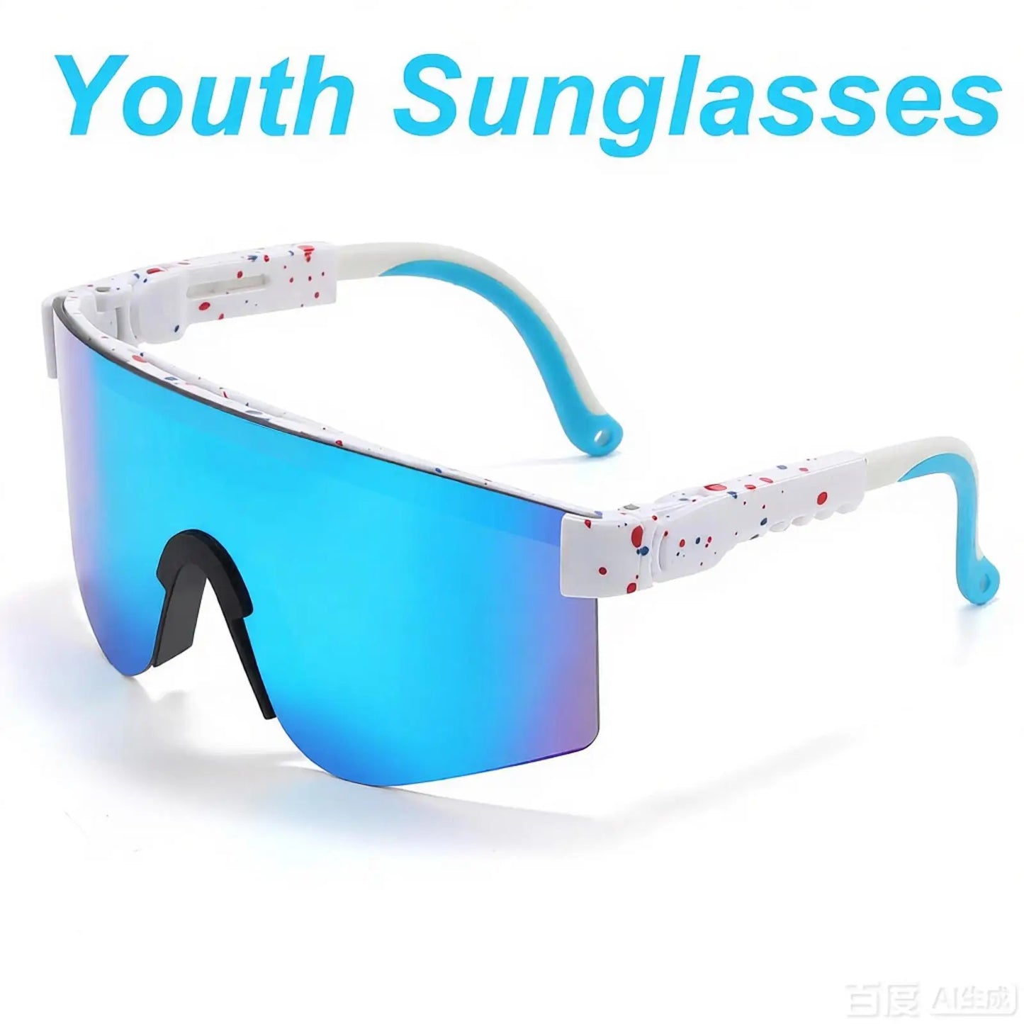 Kids Youth UV400 Sun Glasses Outdoor Baseball Softball Sunglasses Sport Cycling Eyewear Mtb Boys Girls