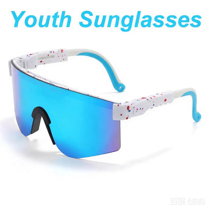 Kids Youth UV400 Sun Glasses Outdoor Baseball Softball Sunglasses Sport Cycling Eyewear Mtb Boys Girls
