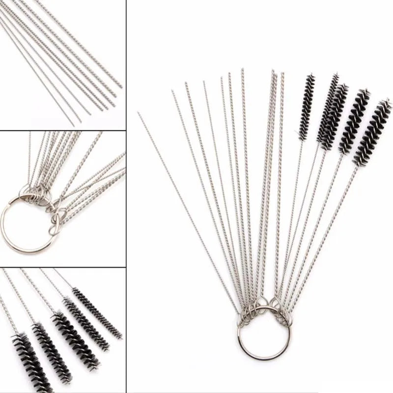 Carburetor Cleaning Tool Carbon Dirt Jet Remove Brushes Needles for Car Motorcycle Moped Scooter ATV Carb Jets Wire Cleaner Kits