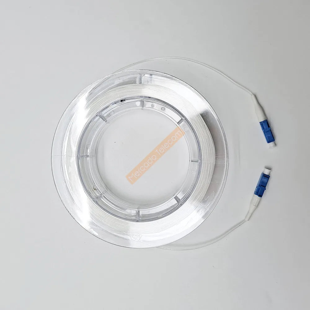 LC-LC Indoor transparent fiber optic cable G657A2 invisible LC/UPC singlemode single core jumper 20m 30m 50m