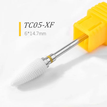 1/5pcs Ceramic Nail Drill Bits Milling Cutter Nail Files Grinding Head Electric Pedicure Manicure Polish Cuticle Clean Nail Tool