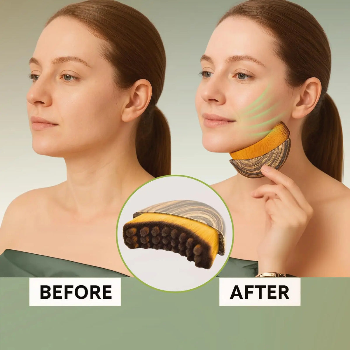 Lymphatic Contour Face Brush, Lymphatic Drainage Brush for Face, Chin & Neck. Features a Newly Upgraded Ergonomic Design