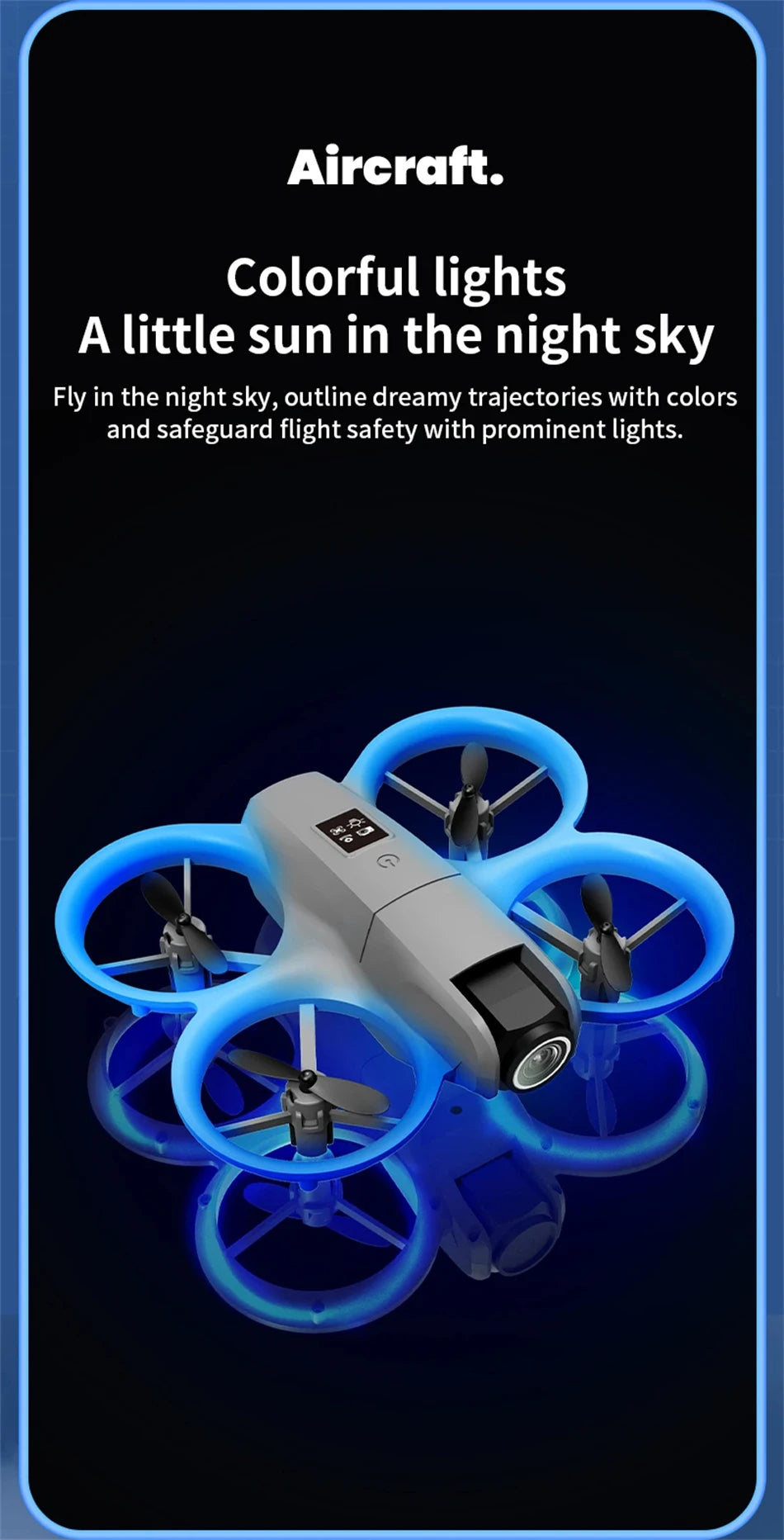 New Hot Mini Drone WIFI FPV Hover Professional 4K Camera Pocket Coloful Lights Dron Rc Plane Foldable Quadcopter RC Toys Gifts