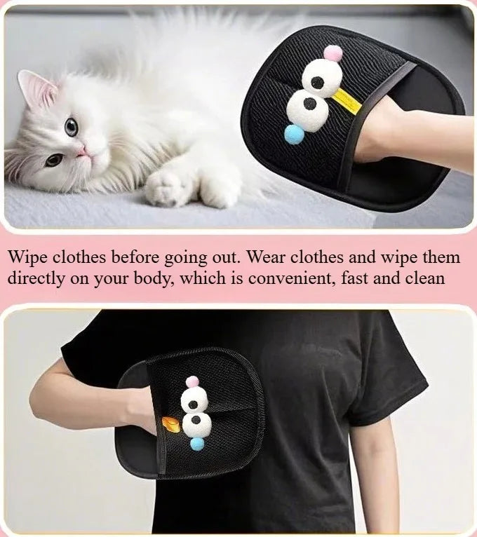 Cat Hair Cleaner Pet Gloves Household Hair Remover Cat Dog Hair Remover Brush Remover Hair Sticking Device Home Hair Scraper
