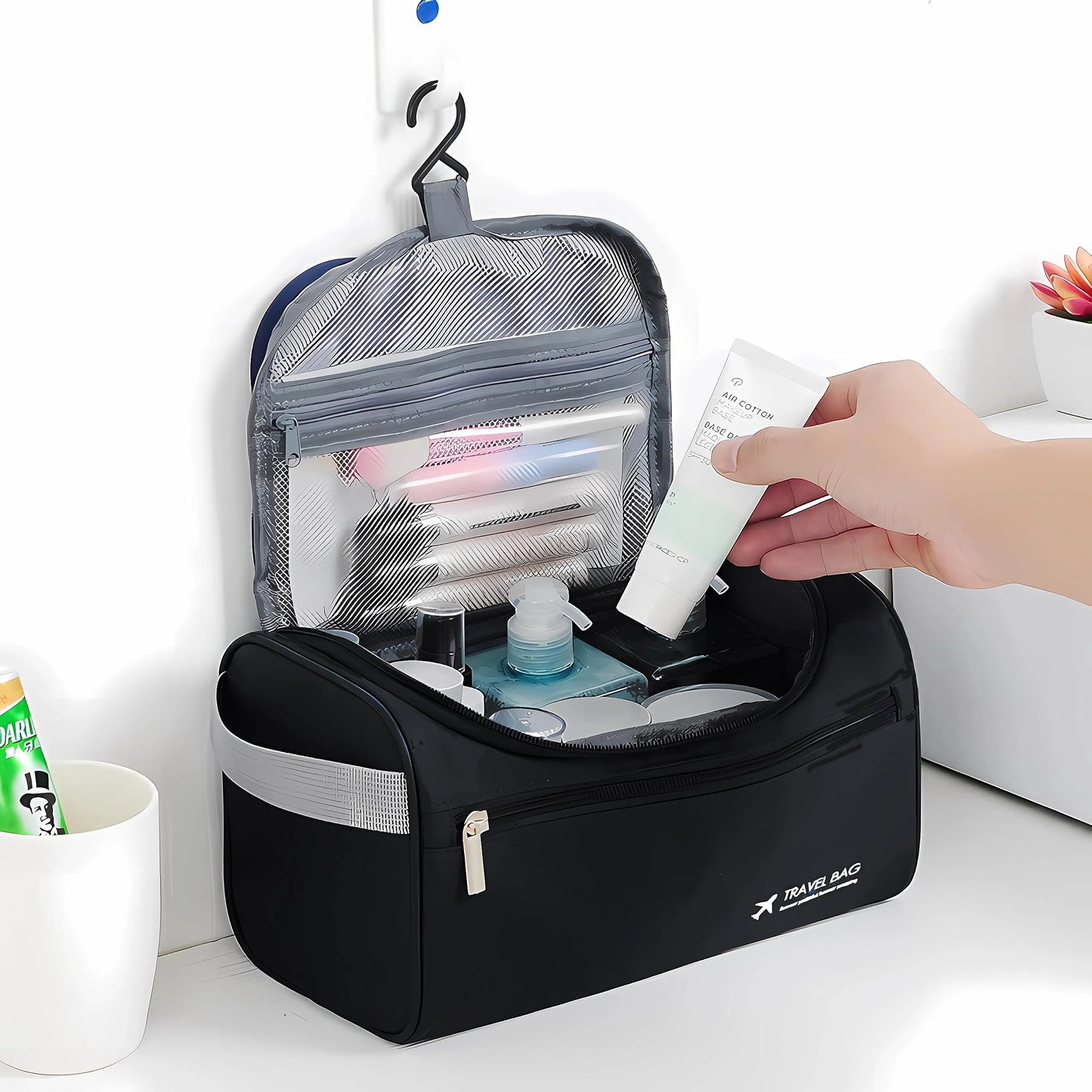 Clearance_Hanging Travel Toiletry Bag Organizer & Bathroom Hygiene Dopp Kit with Hook for Traveling Accessories Toiletries Bathr