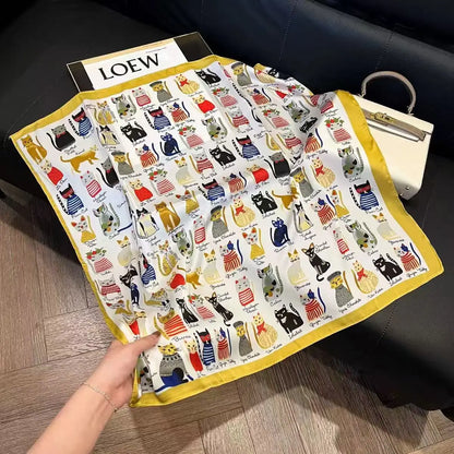 Silky 68x68cm Square Scarf – Stylish & Soft, Multipurpose Head Cover & Elegant Neck Wrap Stylish Print, Silky Soft & Versatile
