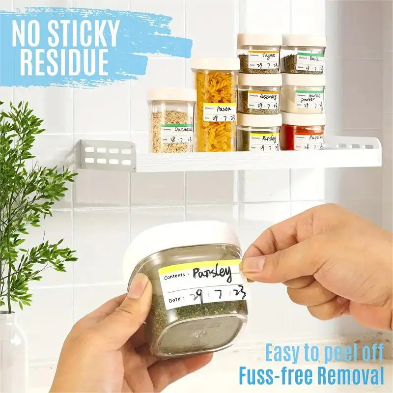 100/400 Pieces Colorful Refrigerator Labels Food Storage Labels Stickers for Food Containers