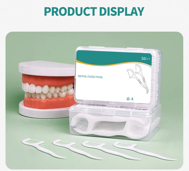 1000/600/300/150PCS - Ultra fine dental floss stick - Clean the gaps between teeth with one piece - Oral care tool