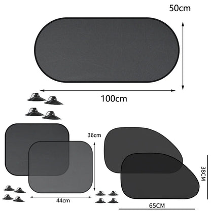 1-5Pcs Universal Car Sunshades Foldable Auto Side Window Rear Windscreen Mesh Sunshade Cover Car Windshield Accessories Exterior