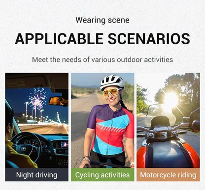SCVCN New Yellow Polarized Cycling Sunglasses Men Bike MTB Driving Glasses Women Outdoor Sports Hiking Fishing UV400 Glasses