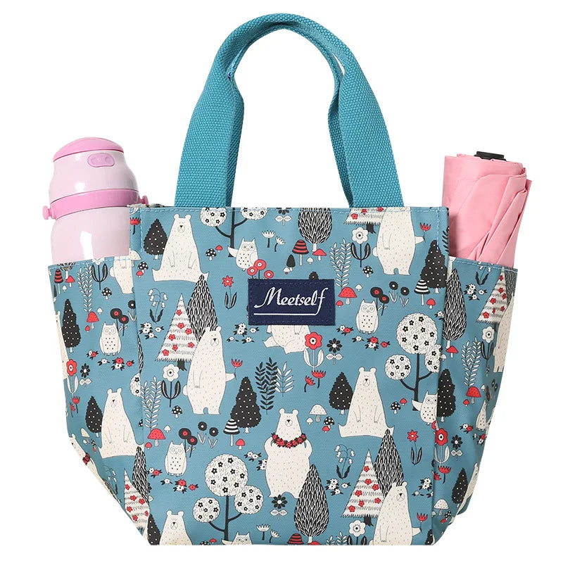 Rilibegan Lunch Bags Handbag Picnic Lunch Bags Bento Box For Family Outdoor Leisure Park Lunch Bag Big Capacity Family Lunch Bag