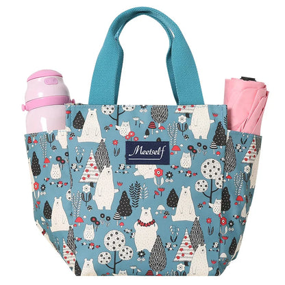 Rilibegan Lunch Bags Handbag Picnic Lunch Bags Bento Box For Family Outdoor Leisure Park Lunch Bag Big Capacity Family Lunch Bag