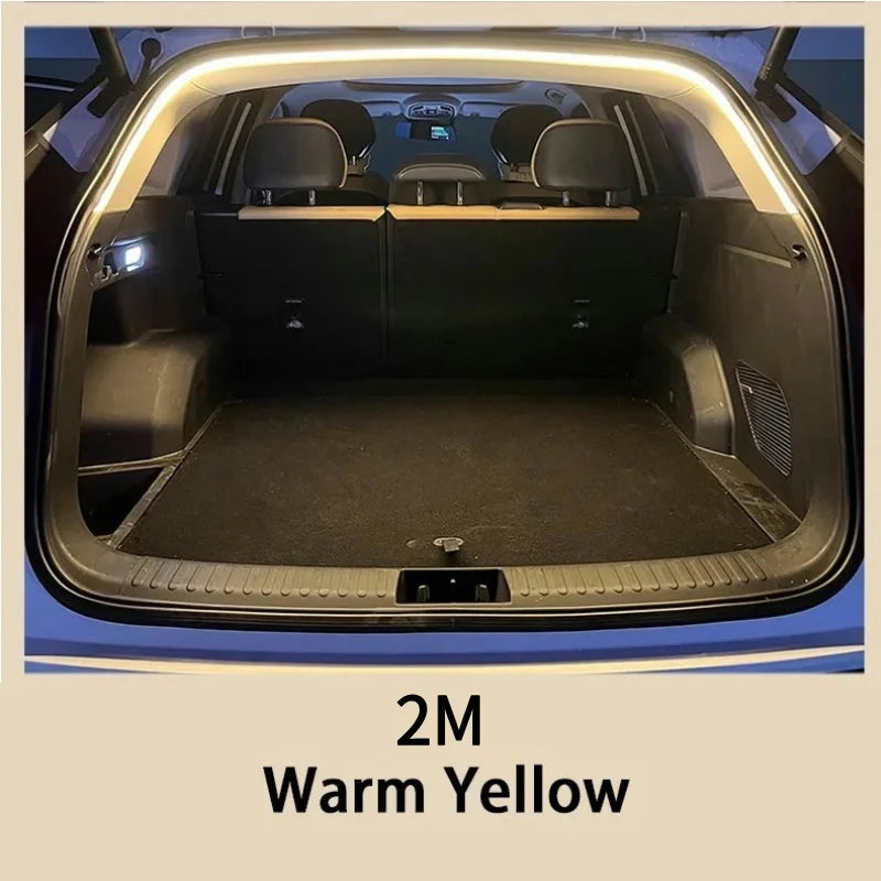 12V Dynamic Flowing Car Trunk LED Strip High-Brightness Wiring Automatic Sensing Tailgate Light Strip Tool-Free Installation