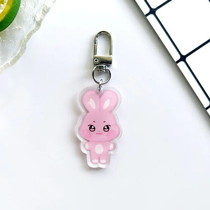 10CM Pop-up Store Doll Keychain ANITEEZ Cartoon Cute Plush Pendant Keyring Bag Accessories Kpop Yunho Yeosang Fans Gifts