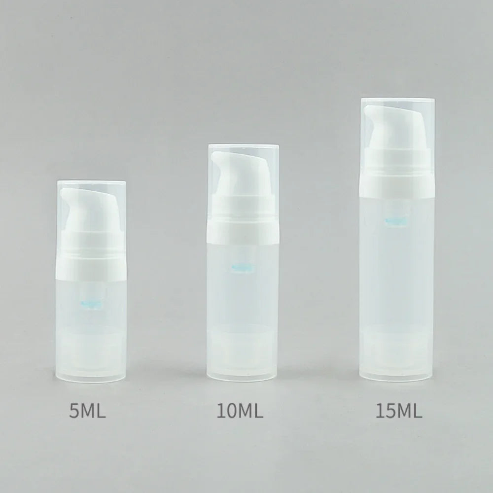 5/10/15/25ml Pp Vacuum Lotion Bottle Empty Cosmetic Container Cream Pump Refillable Bottles Travel Size Airless Liquid Bottle