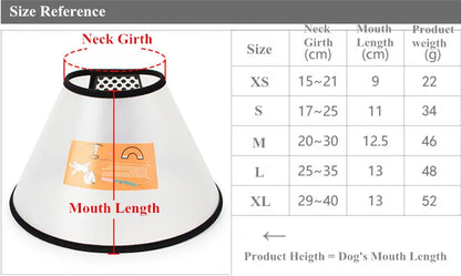 High Quality Pet Circle Guard Collar Ring Cat Dog Anti-Bite Beauty Protective Shield Wound Cover Dog Cat Neck Collar