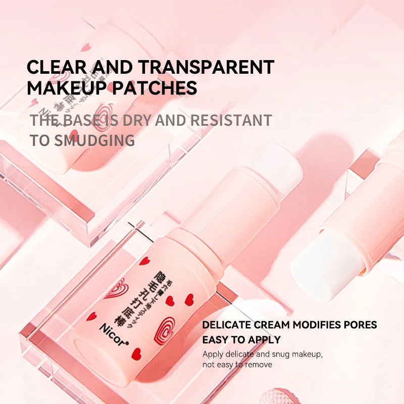 Pre-makeup isolation base stick, less prone to powder sticking, natural makeup effect, matte coverage, and long-lasting makeup