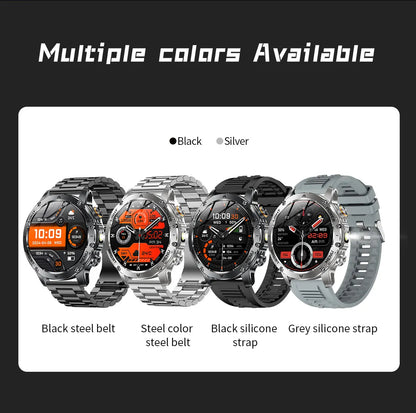 2025 1000mAh Super Capacity Battery Adult Men Smart Watch 1.7-inch Large Screen Bluetooth Call IP68 Waterproof SmartWatch Sports