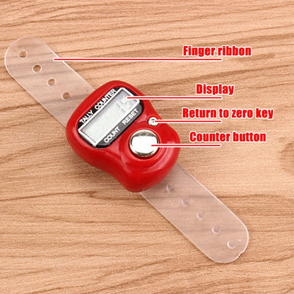 0-99999 Finger Counter Ring 5 Digital LED Electronic Handheld Tally Counter Clicker Counter with Islamic Tasbih Bead 1-10PCS