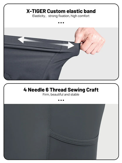 X-TIGER Cycling Shorts 6D Gel Cushioned Cycling Shorts MTB Cycling Briefs Cycling Lounge Pants Yoga Pants Sports Fitness Pants