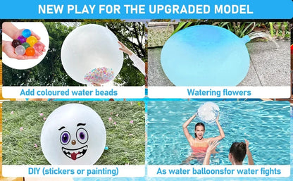 Decompression Super Large Inflatable Balloon Water Bubble Ball, Giant Elastic Inflatable Ball TPR Interactive Swimming Pool Toy