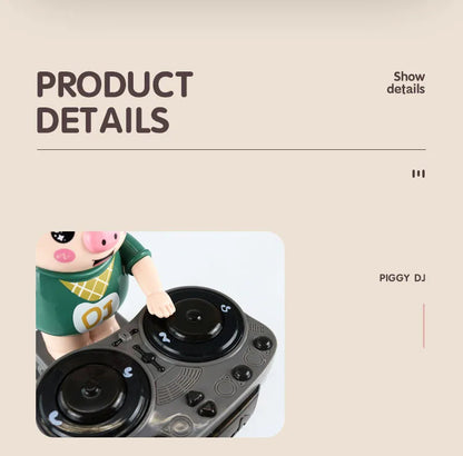 Children's Dancing Rock DJ Pig Electric Toys Cartoon Piggy Dolls Disc Swing With Lights Music Toys for Boy Girl Christmas Gifts