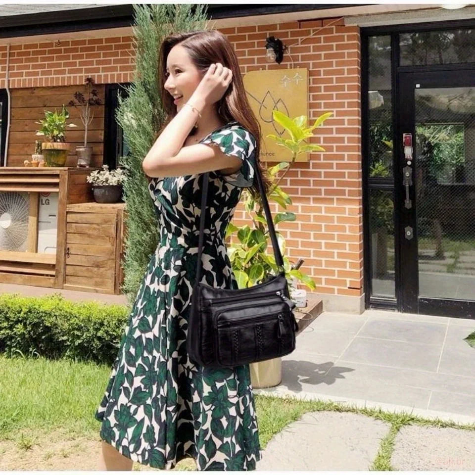2025 New Large Capacity Middle aged Women's Bag Multi layer Lightweight Mother Bag Crossbody Bag Elderly Bag Shoulder Bag