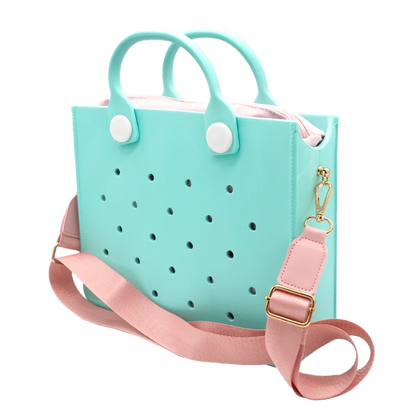 EVA Large Leather Shoulder Bag Handbag Tote Bag Storage for Women Casual Waterproof Beach Bag Hole Fit Charm Fashion Storage Bag
