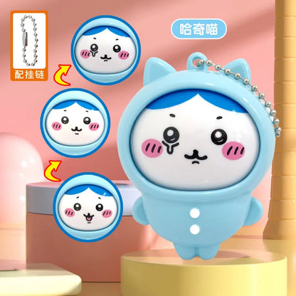 Chiikawa Anime Face Changing Toy – Press To Transform Expression Keychain Figure Hachiware Usagi Kawaii Gift Collectible Toy