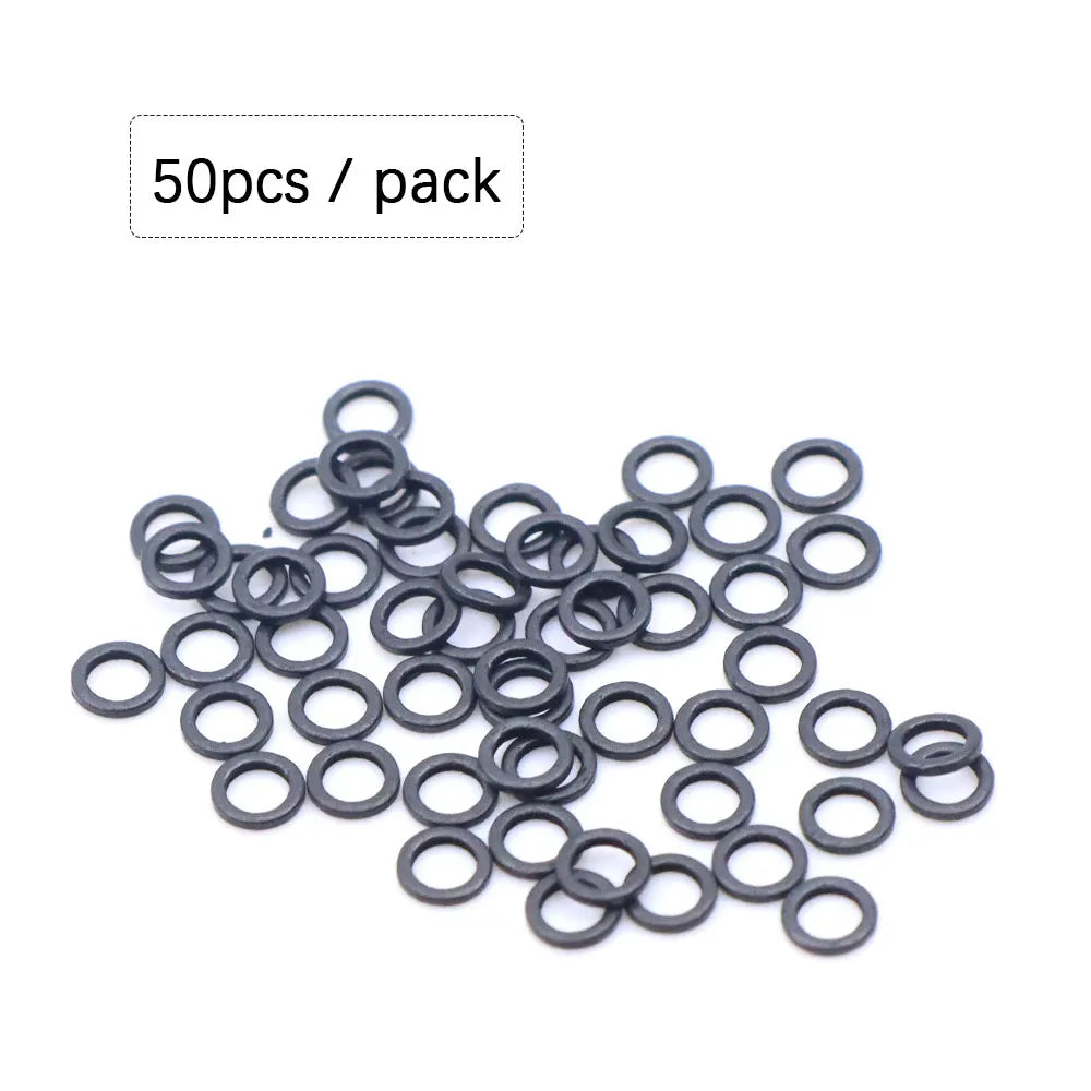 50pcs Carp Fishing Accessories Round Ring Swivels For Hair Chod Rig Pop up Bait Boilie Hook Swivels Connector Terminal Tackle