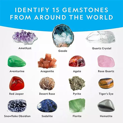 nationals geographics dig and discover gem stone crystal dig toy set child learning educational toy crystal mining kit Kids gift