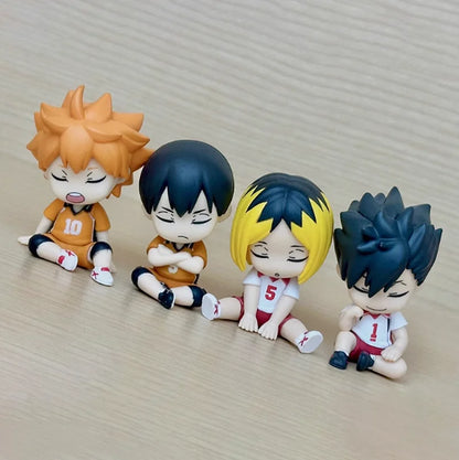 New In Stock Japanese Anime Volleyball Youth Shoulder To Shoulder Sleep Blind Box Kawaii Action Figure Desktop Ornament Gifts